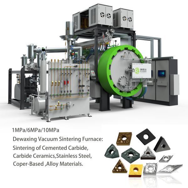 ISO CE-gecertificeerde hoogvacuümoven voor driefasige vijf-draadsysteem 380V 50HZ besturingsvoeding Max. temperatuur 1600°C